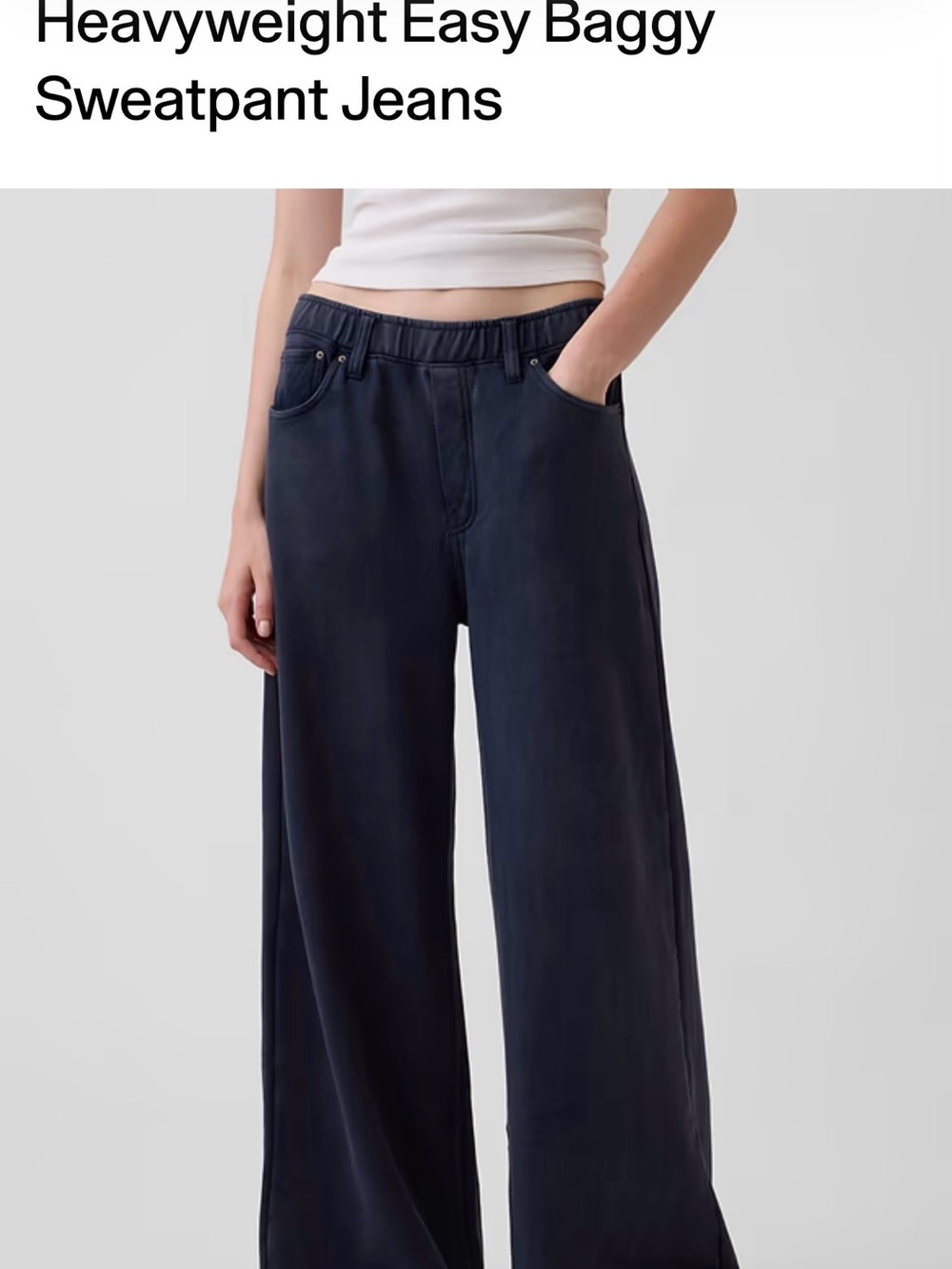 GAP Wide-Leg Jeans in Deep Navy